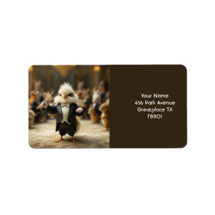 Fantasy Niedlich Bird Conduct Orchestra Adressaufkleber