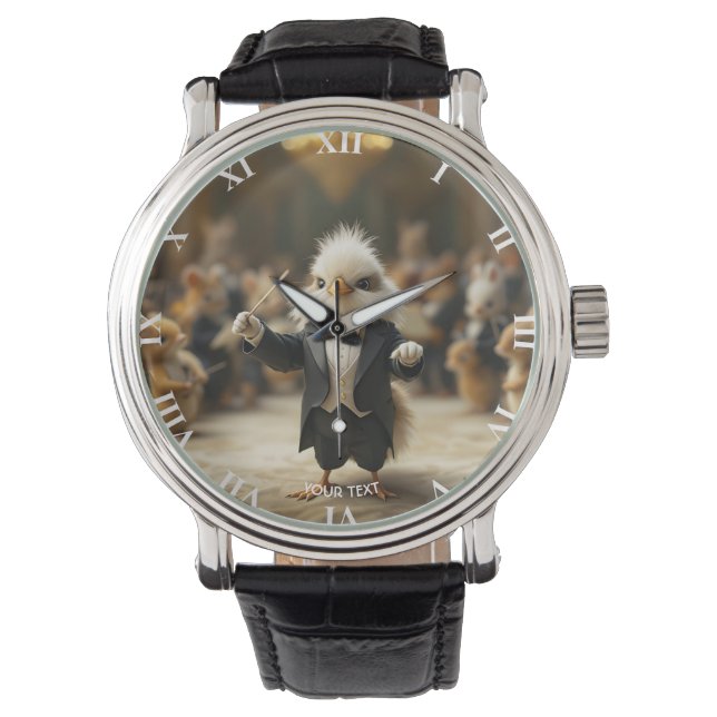 Fantasy Niedlich Bird Conduct Orchestra Armbanduhr (Vorderseite)