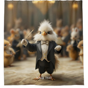 Fantasy Niedlich Bird Conduct Orchestra Duschvorhang