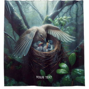 Fantasy Niedlich Bird Nest Rain Duschvorhang