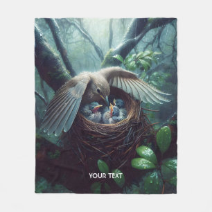 Fantasy Niedlich Bird Nest Rain Fleecedecke