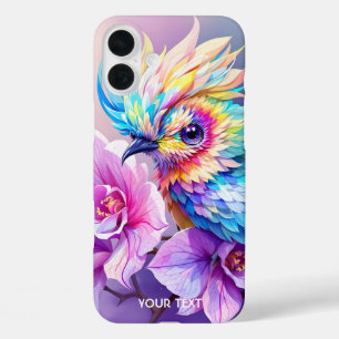Fantasy Niedlich Bird Pink Orchid iPhone 16 Plus Hülle