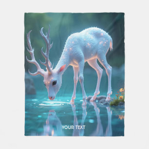 Fantasy Niedlich Blue Baby Deer Fleecedecke