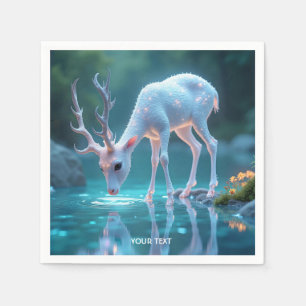 Fantasy Niedlich Blue Baby Deer Serviette