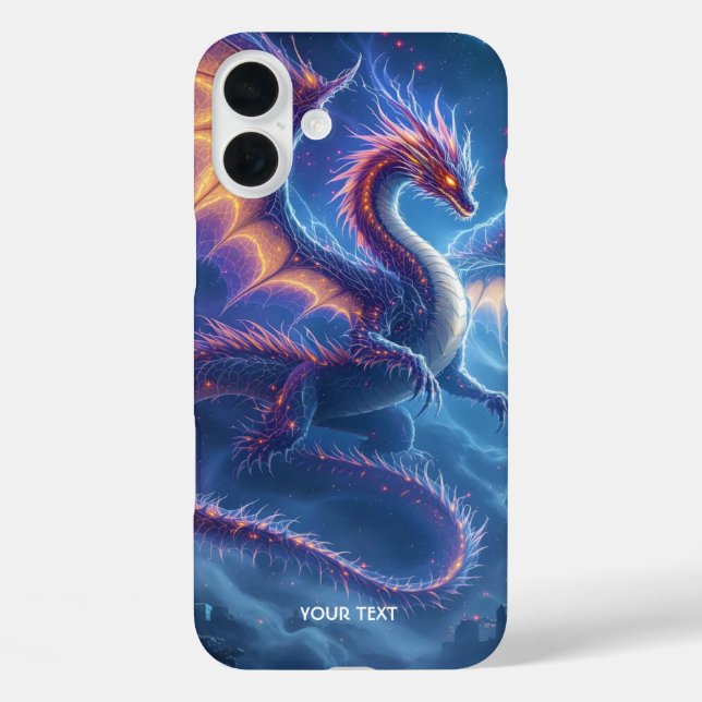 Fantasy Niedlich Blue Dragon City Case-Mate iPhone Hülle (Rückseite)