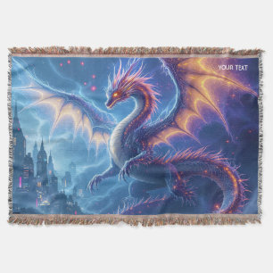 Fantasy Niedlich Blue Dragon City Decke