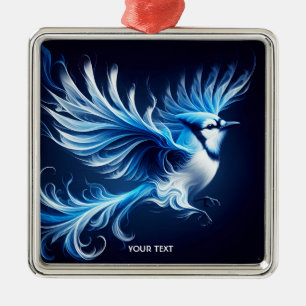 Fantasy Niedlich Blue Flying Bird Ornament Aus Metall
