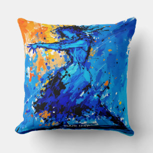 Fantasy Niedlich Blue Orange Dancer Kissen