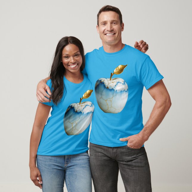 Fantasy Niedlich Blue Tones Apple T-Shirt (Unisex)
