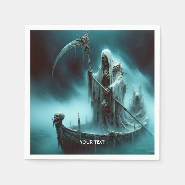 Fantasy Niedlich Boote Seltsame Abbildung Serviette (Vorderseite)