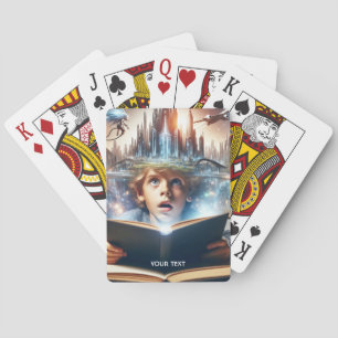 Fantasy Niedlich Boy City Book Spielkarten