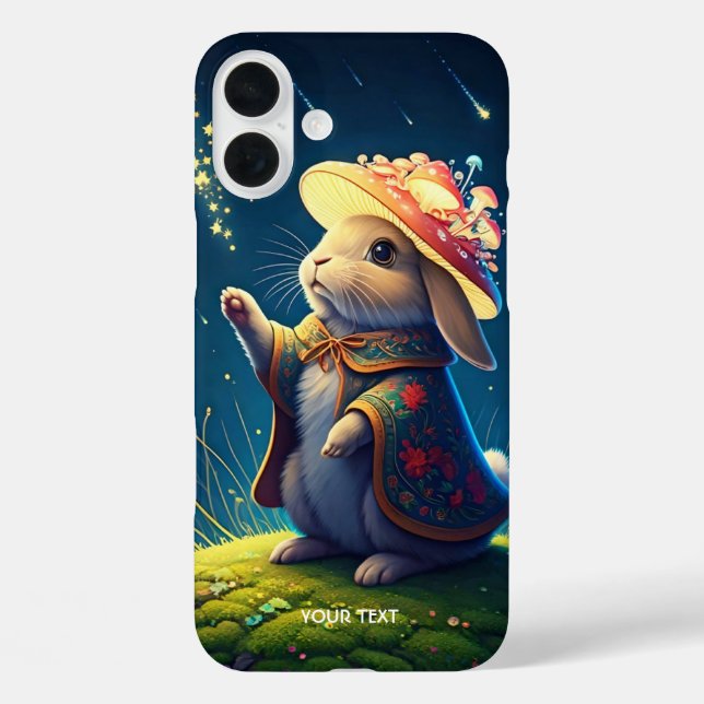 Fantasy Niedlich Bunny Mushroom Stars Case-Mate iPhone Hülle (Rückseite)