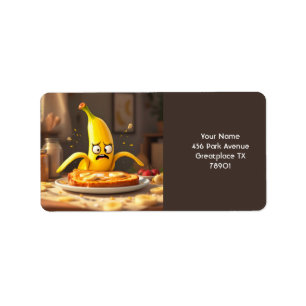 Fantasy Niedlich Butter Banana Toast Adressaufkleber
