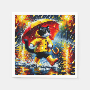 Fantasy Niedlich Cat Boots Regenschirm Serviette