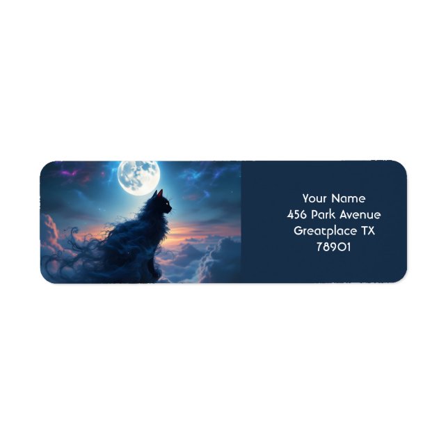 Fantasy Niedlich Cat Moon Wolken (Vorne)