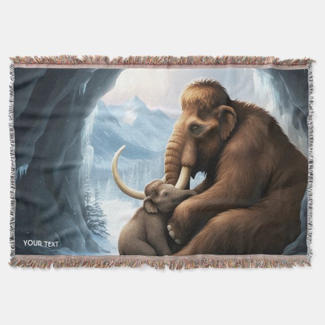 Fantasy Niedlich Cave Baby Mammoth Decke (Vorderseite)