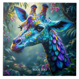 Fantasy Niedlich Chameleon like Giraffe Fliese