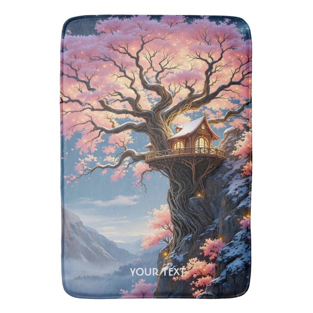 Fantasy Niedlich Cherry Blossom Trem Badematte (Vorderseite Vertikal)