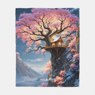 Fantasy Niedlich Cherry Blossom Trem Fleecedecke