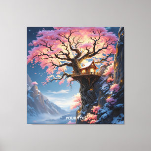 Fantasy Niedlich Cherry Blossom Trem Leinwanddruck