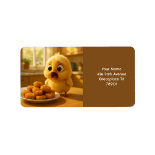 Fantasy Niedlich Chicken Nuggets Baby Adressaufkleber