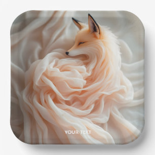Fantasy Niedlich Chiffon Fabric Fox Pappteller