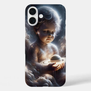 Fantasy Niedlich Child Space Stars iPhone 16 Plus Hülle