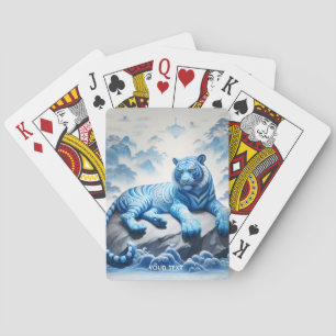 Fantasy Niedlich Chinese Blue Tiger Spielkarten