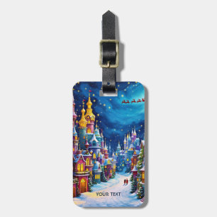 Fantasy Niedlich Christmas Eve Town Gepäckanhänger