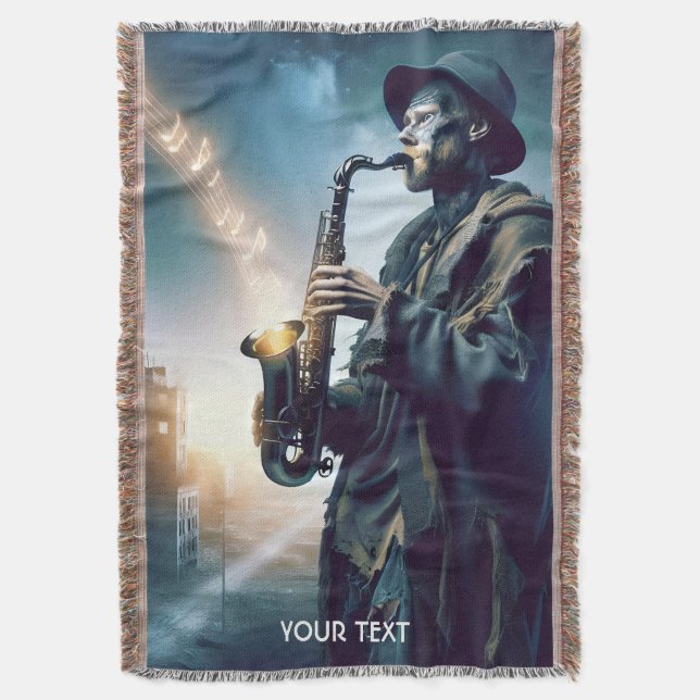 Fantasy Niedlich City Music Man Decke (Vorderseite Vertikal)