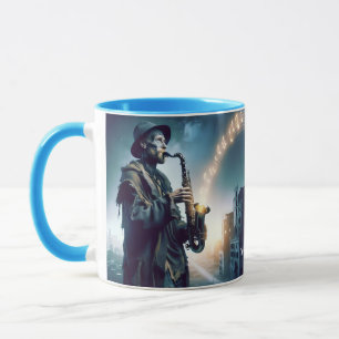 Fantasy Niedlich City Music Man Tasse