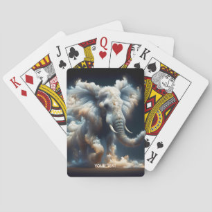 Fantasy Niedlich Clouds Elephant Smoke Spielkarten