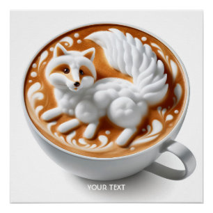Fantasy Niedlich Coffee Fox Cup Poster