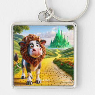 Fantasy Niedlich Cow Lion Road Schlüsselanhänger
