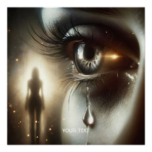 Fantasy Niedlich Cry Girl Eye Poster