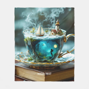 Fantasy Niedlich Cup Ocean Boat Fleecedecke
