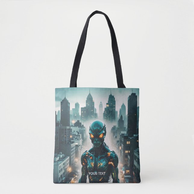 Fantasy Niedlich Cyborg Abend City (Vorderseite)