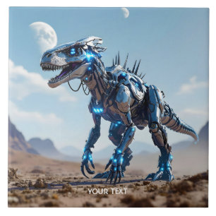 Fantasy Niedlich Cyborg Dinosaur-Wüste Fliese