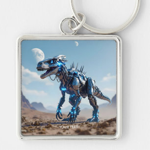 Fantasy Niedlich Cyborg Dinosaur-Wüste Schlüsselanhänger