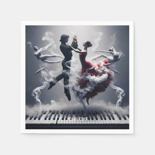 Fantasy Niedlich Dancer Ballerina Piano Serviette