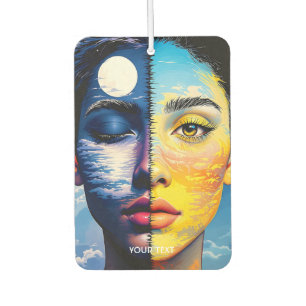 Fantasy Niedlich Day Night Face Autolufterfrischer