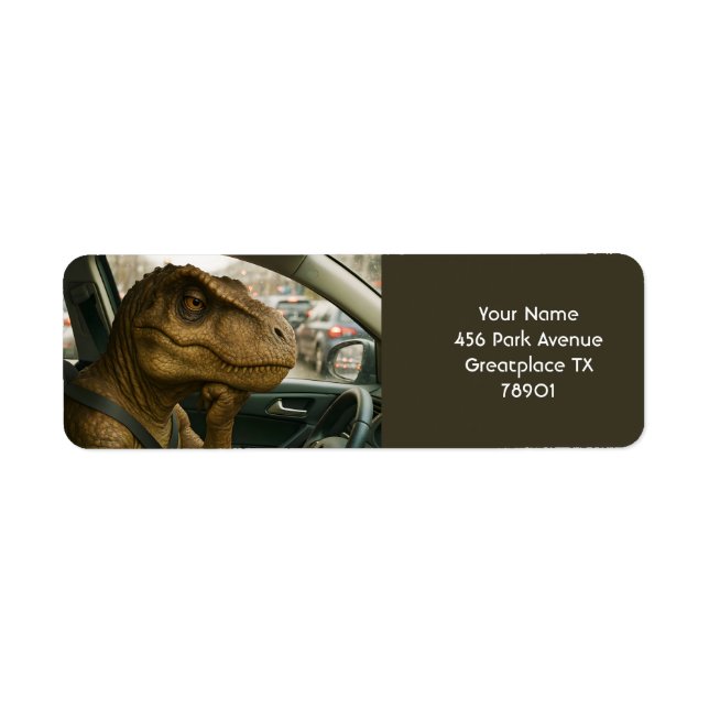 Fantasy Niedlich Dinosaur Autofahrer Auto (Vorne)