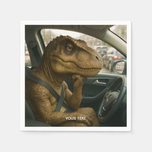 Fantasy Niedlich Dinosaur Autofahrer Auto Serviette