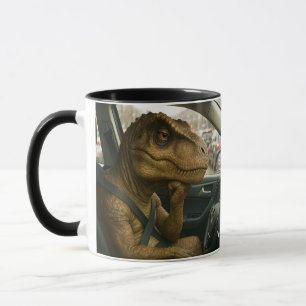 Fantasy Niedlich Dinosaur Autofahrer Auto Tasse