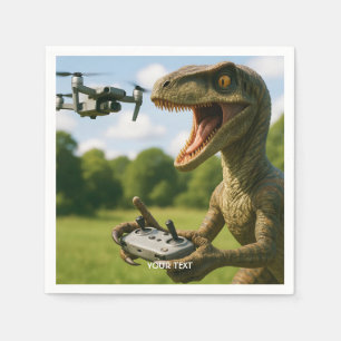 Fantasy Niedlich Dinosaur Drone Forest Serviette