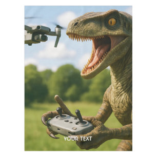 Fantasy Niedlich Dinosaur Drone Forest Tischdecke