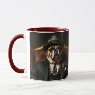 Fantasy Niedlich Dog Black Anzug Tasse