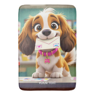 Fantasy Niedlich Dog Post Letter Badematte