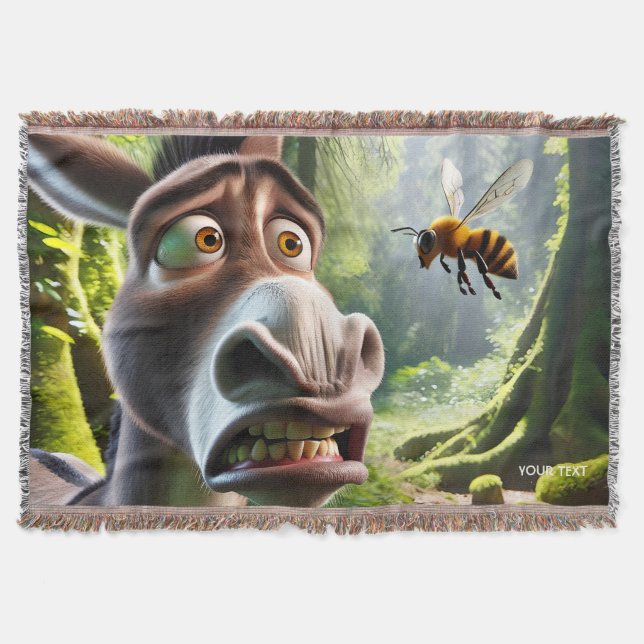 Fantasy Niedlich Donkey Sting Bee Decke (Vorderseite)