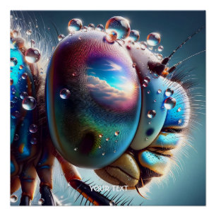 Fantasy Niedlich Dragonfly Macro Foto Poster